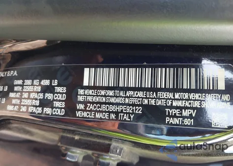 2017 Jeep Renegade Limited 4X4 from USA, damaged, VIN ZACCJBDB6HPE92122